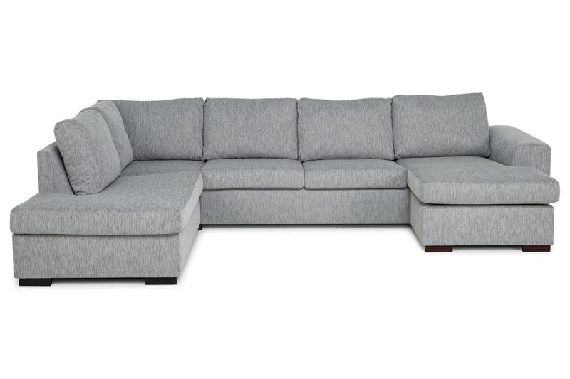 CONNECT U-soffa XL med Divan Höger Chenille Turkos - Skräddarsy färg och tyg - U-soffor