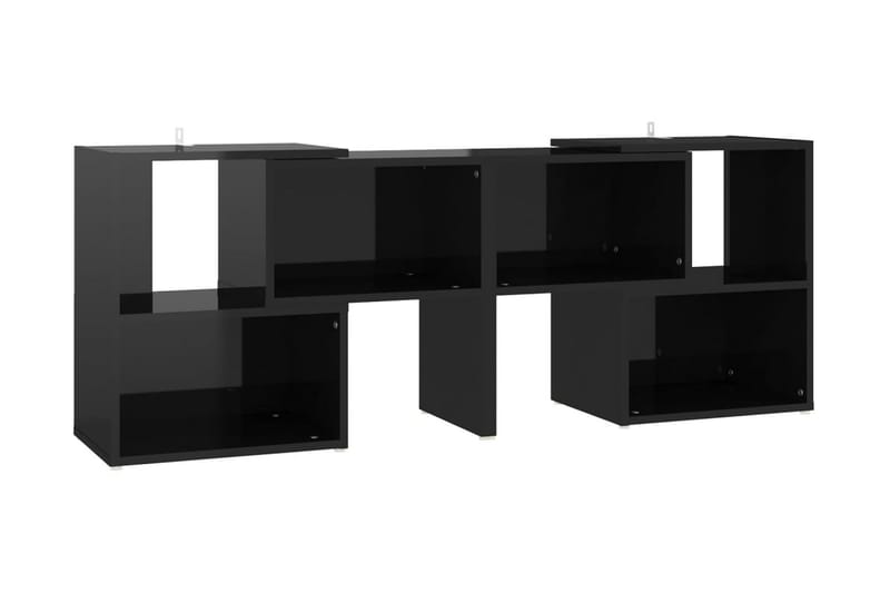 TV-bänk svart högglans 104x30x52 cm spånskiva - Svart - Tv-bänkar