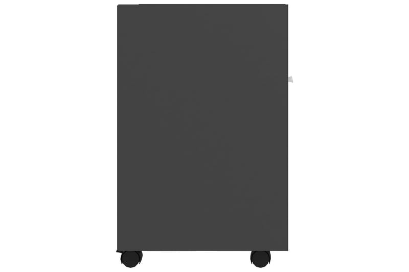 Sidoskåp med hjul grå 33x38x60 cm spånskiva - Grå - Kontorsmöbler - Kontorsförvaring