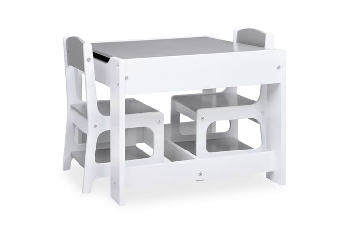 Barnbord med 2 stolar vit MDF - Vit - Alla Möbler - Barnmöbler - Barnbord