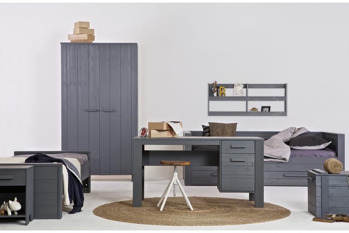 Ketcham Sängbord 39 cm - Stålgrå Tall - Alla Möbler - Barnmöbler - Barnbord