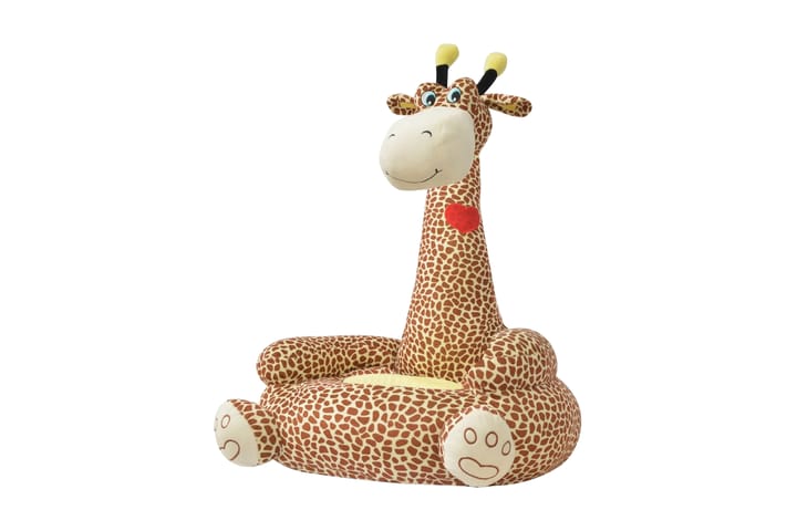 Barnstol i plysch giraff brun - Brun - Alla Möbler - Barnmöbler - Barnfåtöljer