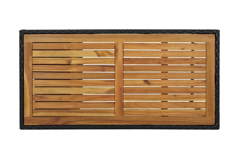 Barbord med förvaringshyllor svart 120x60x110 cm konstrottin - Svart - Alla Möbler - Bord - Barbord