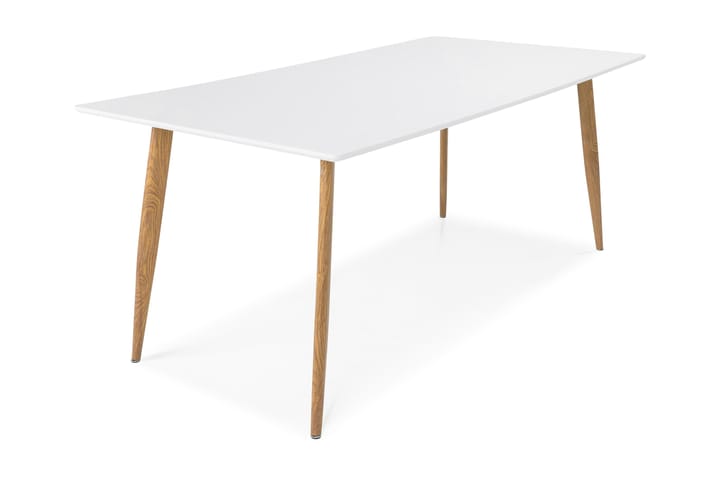 Ambros Matbord 180 cm Valkoinen/Tammi - Alla Möbler - Matgrupper - Matgrupper med 4 stolar