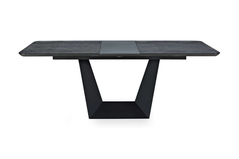 Anabel Förlängningsbart Matbord 160 cm Metall/Glas - Svart - Alla Möbler - Bord - Matbord