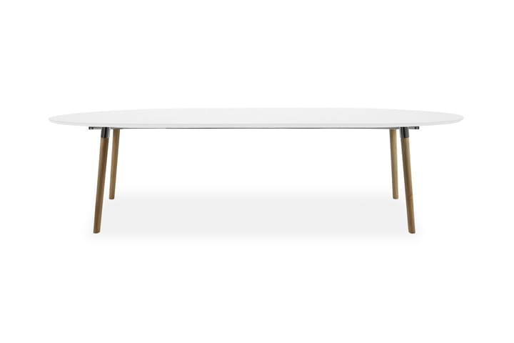 Anita Förlängningsbart Matbord 170 cm Ovalt - Vit/Träben - Alla Möbler - Bord - Matbord