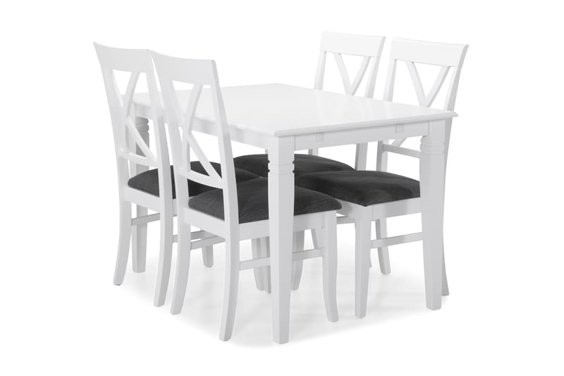 Attarp Förlängningsbart Matbord 120 cm - Vit - Alla Möbler - Matgrupper - Matgrupper med 4 stolar