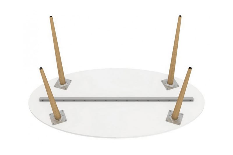Dellor Matbord 160 cm Oval - Vit/Ek - Alla Möbler - Bord - Matbord