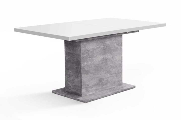 Dynfant Förlängningsbart Bord 160 cm - Vit/Grå - Alla Möbler - Bord - Matbord