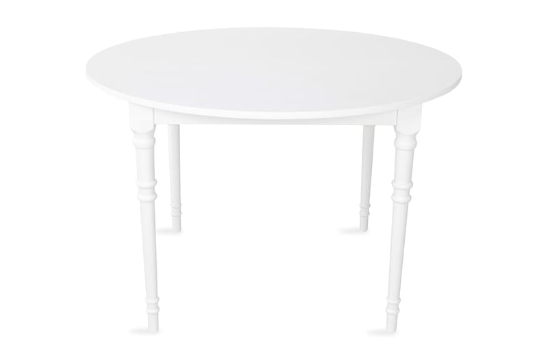 Erin Förlängningsbart Matbord 115 cm Runt - Vit - Alla Möbler - Matgrupper - Matgrupper med 6 stolar