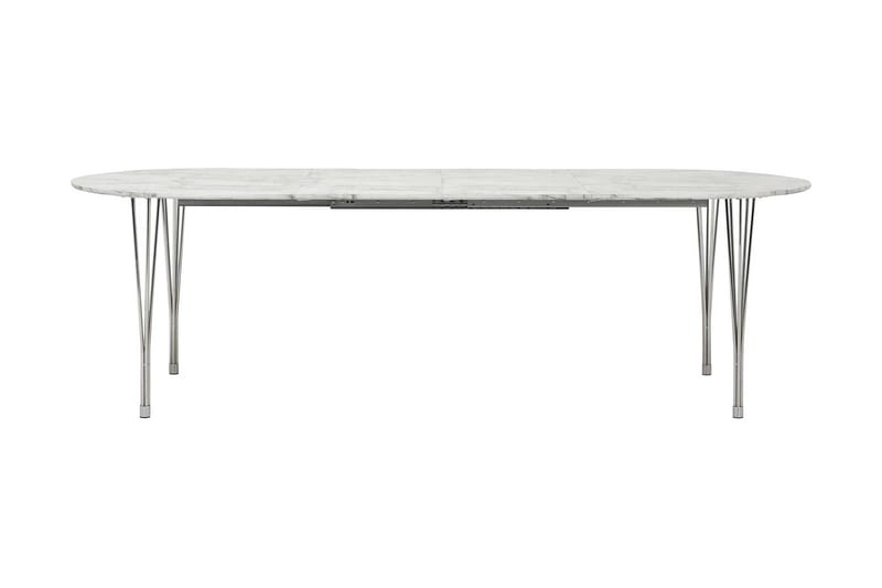 Hyllie Förlängningsbart Matbord 160 cm Ovalt - Marmor/Krom - Alla Möbler - Bord - Marmorbord