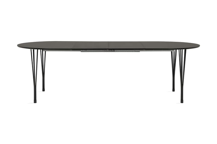 Hyllie Förlängningsbart Matbord 160 cm Ovalt - Svart/Svart - Alla Möbler - Bord - Matbord