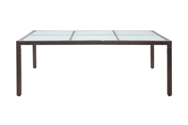 Matbord för trädgården brun 200x150x74 cm konstrotting - Brun - Alla Möbler - Bord - Matbord