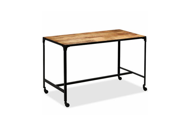 Matbord massivt mangoträ och stål 120x60x76 cm - Brun - Alla Möbler - Bord - Matbord