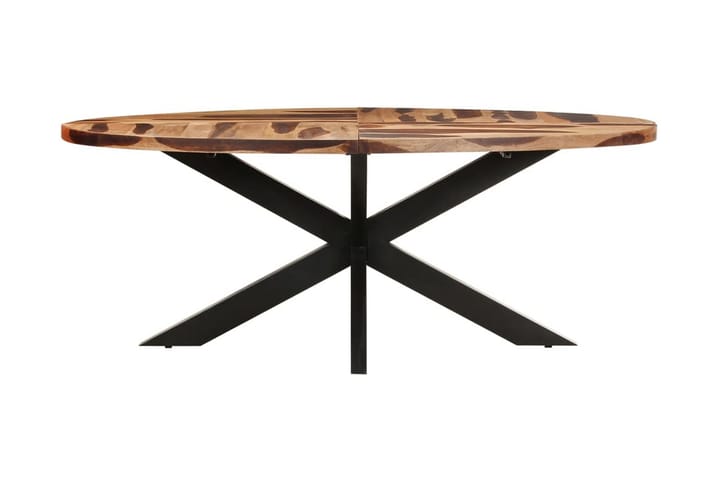 Matbord ovalt 200x100x75 cm massivt akaciaträ med sheshamyta - Brun - Alla Möbler - Bord - Matbord