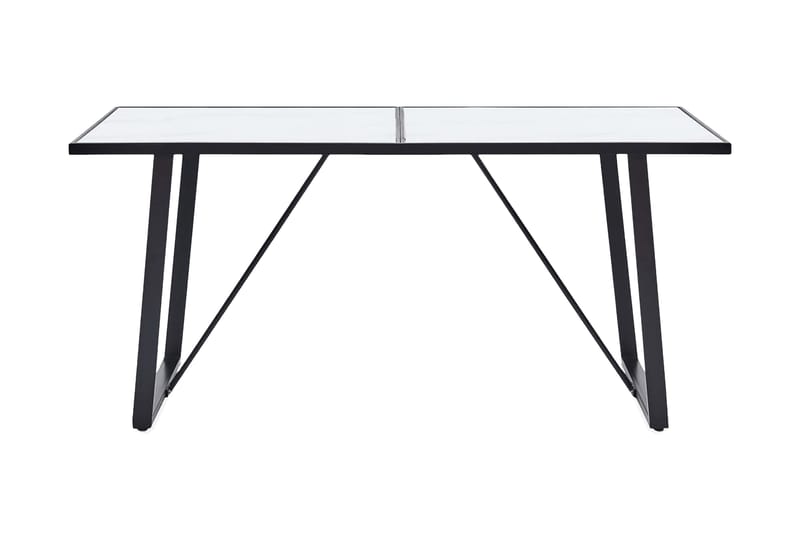 Matbord vit 160x80x75 cm härdat glas - Vit - Alla Möbler - Bord - Matbord