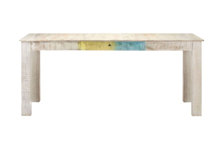 Matbord vit 180x90x76 cm massivt mangoträ - Vit - Alla Möbler - Bord - Matbord
