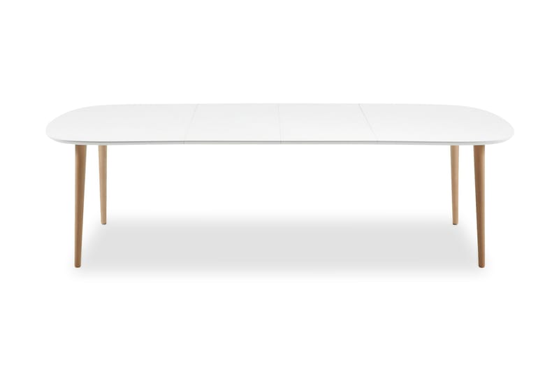 Oakland Förlängningsbart Matbord 160 cm Ovalt - Vit - Alla Möbler - Bord - Matbord