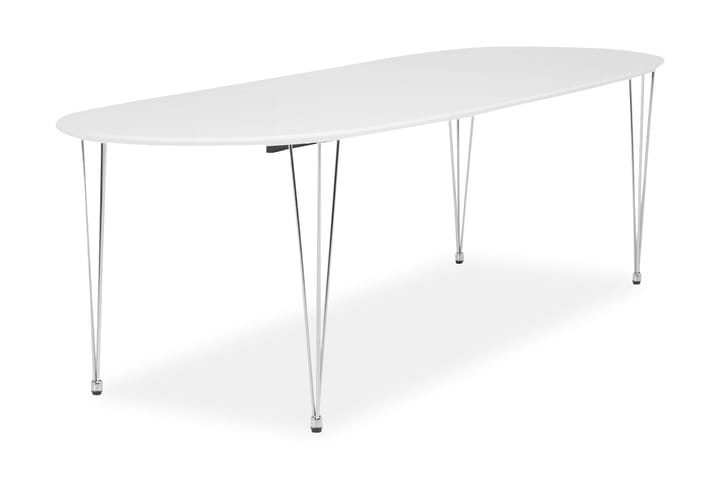 Sune Matbord 180 cm med 2 Tilläggsskivor Ovalt - Vit - Alla Möbler - Bord - Matbord