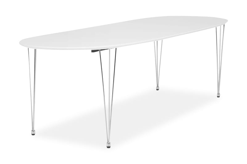 Sune Matbord 180 cm med 2 Tilläggsskivor Ovalt - Vit - Alla Möbler - Bord - Matbord