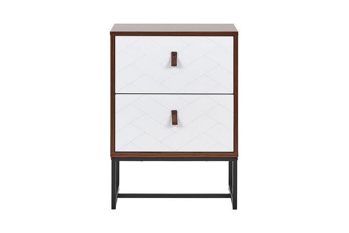 Montefrio Sängbord 49 cm - Mörkbrun/Vit - Alla Möbler - Bord - Sängbord & nattduksbord