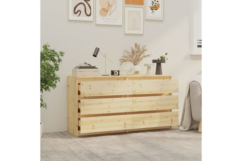 Sängbord 2 st 60x36x64 cm massiv furu - Brun - Alla Möbler - Bord - Sängbord & nattduksbord