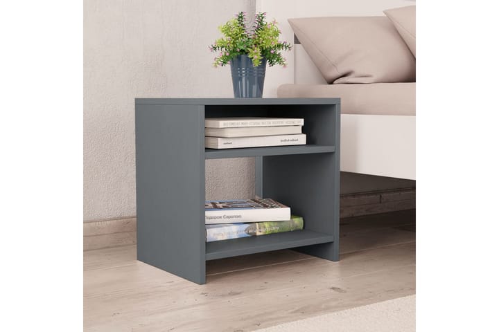 Sängbord 2 st grå 40x30x40 cm spånskiva - Grå - Alla Möbler - Bord - Sängbord & nattduksbord