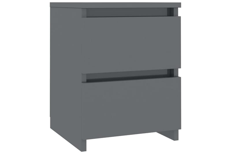 Sängbord 2 st grå högglans 30x30x40 cm spånskiva - Grå - Alla Möbler - Bord - Sängbord & nattduksbord