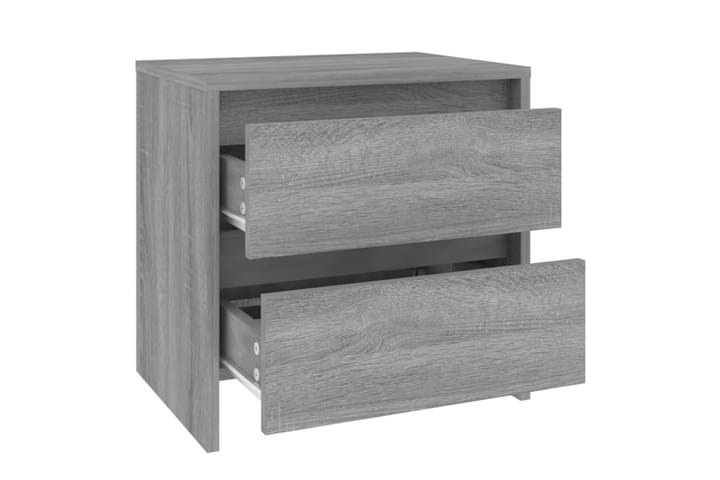 Sängbord 2 st grå sonoma-ek 45x34,5x44,5 cm spånskiva - Grå - Alla Möbler - Bord - Sängbord & nattduksbord