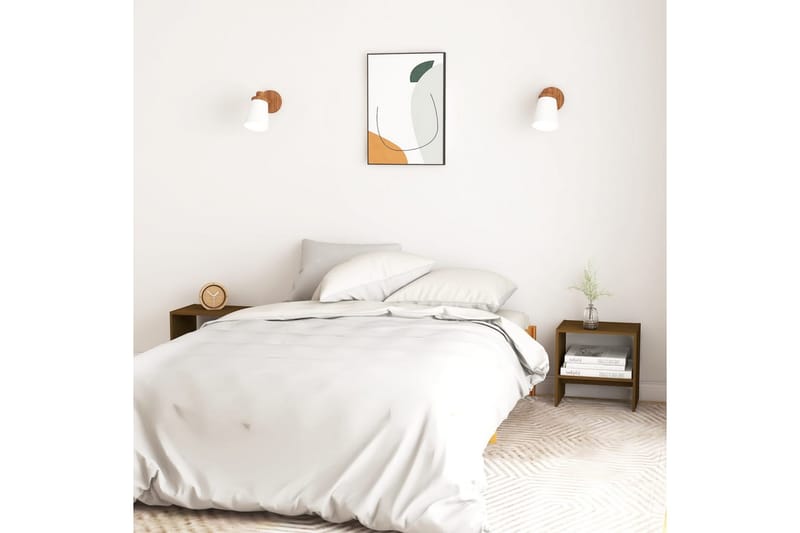 Sängbord 2 st honungsbrun 40x30,5x40 cm massiv furu - Brun - Alla Möbler - Bord - Sängbord & nattduksbord