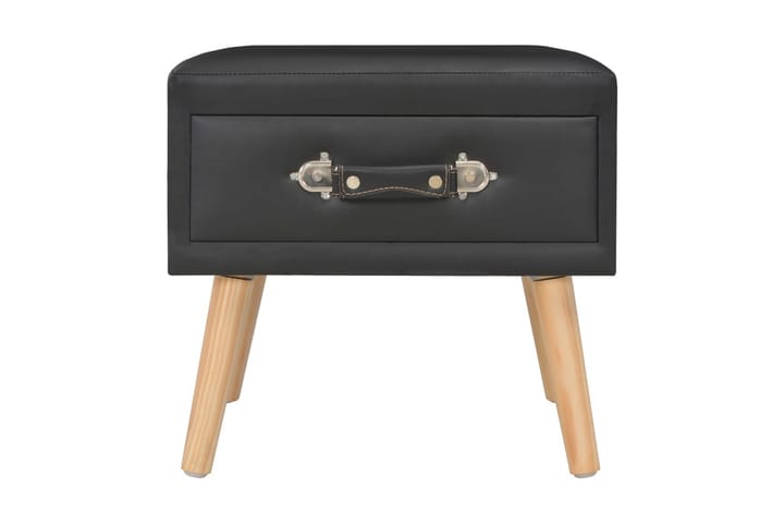 Sängbord 2 st svart 40x35x40 cm konstläder - Svart - Alla Möbler - Bord - Sängbord & nattduksbord
