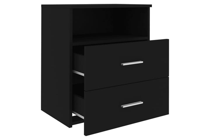 Sängbord 2 st svart 50x32x60 cm spånskiva - Svart - Alla Möbler - Bord - Sängbord & nattduksbord