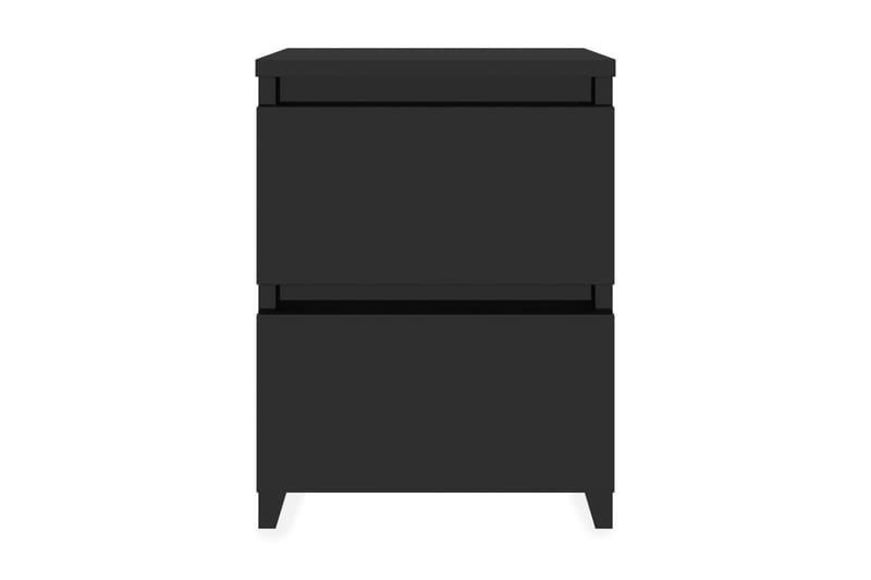 Sängbord 2 st svart högglans 30x30x40 cm spånskiva - Svart - Alla Möbler - Bord - Sängbord & nattduksbord
