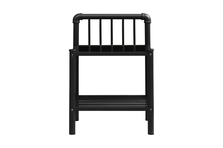 Sängbord 2 st svart metall och glas - Svart - Alla Möbler - Bord - Sängbord & nattduksbord