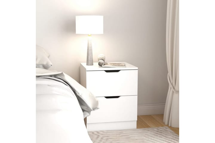 Sängbord 2 st vit 40x40x50 cm spånskiva - Vit - Alla Möbler - Bord - Sängbord & nattduksbord