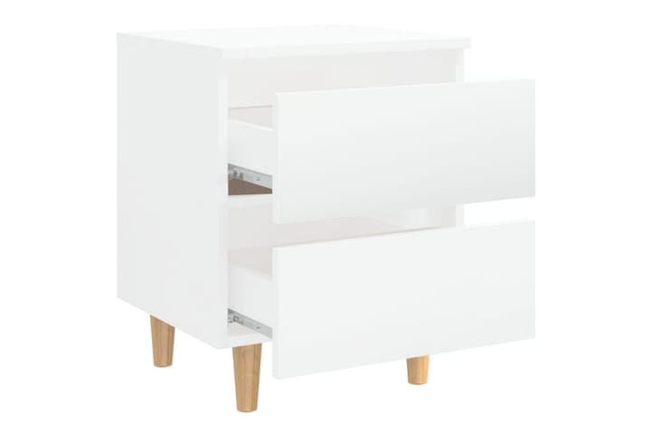 Sängbord 2 st vit högglans 40x35x50 cm spånskiva - Vit - Alla Möbler - Bord - Sängbord & nattduksbord