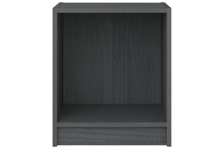 Sängbord grå 35,5x33,5x41,5 cm massiv furu - Grå - Alla Möbler - Bord - Sängbord & nattduksbord