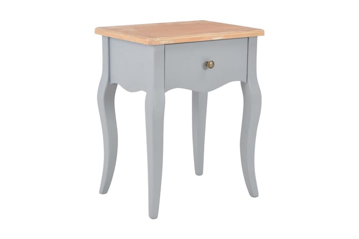 Sängbord grå och brun 40x30x50 cm massiv furu - Grå - Alla Möbler - Bord - Sängbord & nattduksbord