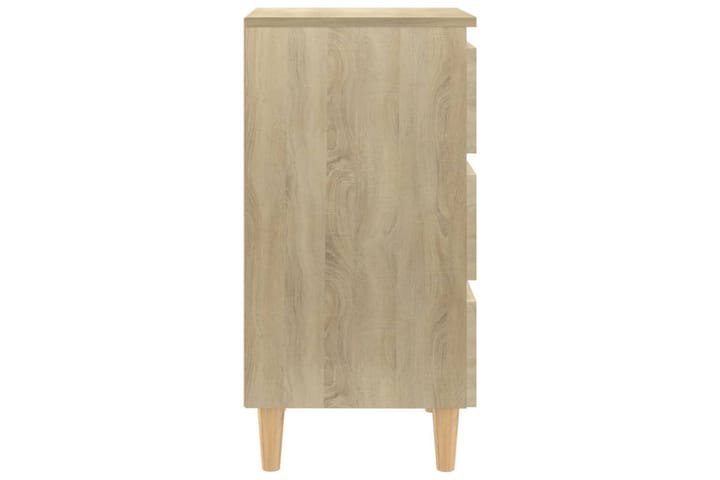 Sängbord med ben i massivt trä 2 st sonoma-ek 40x35x69 cm - Brun - Alla Möbler - Bord - Sängbord & nattduksbord