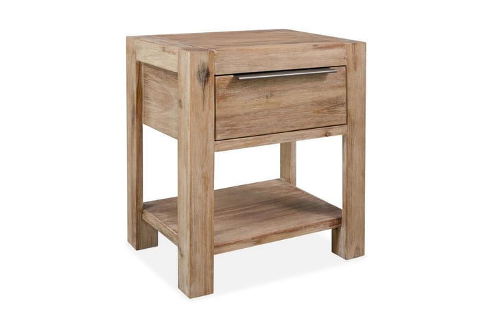 Sängbord med låda 40x30x48 cm massivt akaciaträ - Brun - Alla Möbler - Bord - Sängbord & nattduksbord