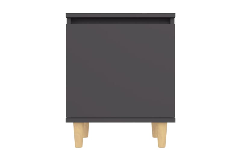Sängbord med massiva ben 2 st grå 40x30x50 cm - Grå - Alla Möbler - Bord - Sängbord & nattduksbord