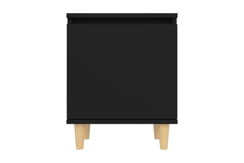 Sängbord med massiva ben svart 40x30x50 cm - Svart - Alla Möbler - Bord - Sängbord & nattduksbord