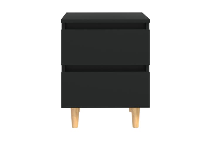 Sängbord med massiva furuben svart 40x35x50 cm - Svart - Alla Möbler - Bord - Sängbord & nattduksbord