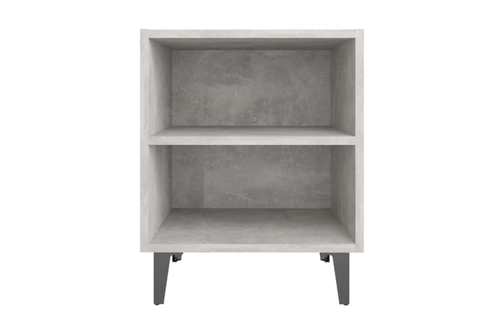 Sängbord med metallben 2 st betonggrå 40x30x50 cm - Grå - Alla Möbler - Bord - Sängbord & nattduksbord