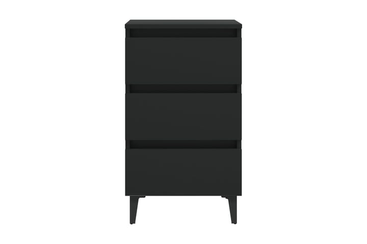 Sängbord med metallben 2 st svart 40x35x69 cm - Svart - Alla Möbler - Bord - Sängbord & nattduksbord
