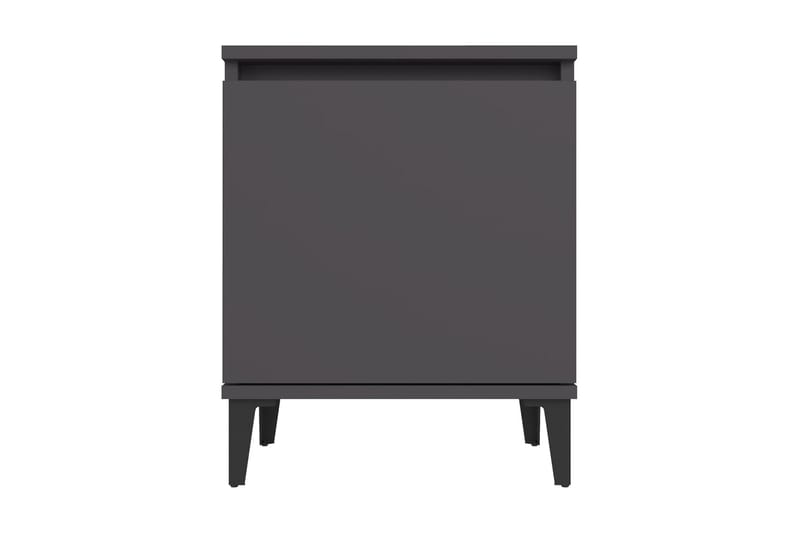 Sängbord med metallben grå 40x30x50 cm - Grå - Alla Möbler - Bord - Sängbord & nattduksbord