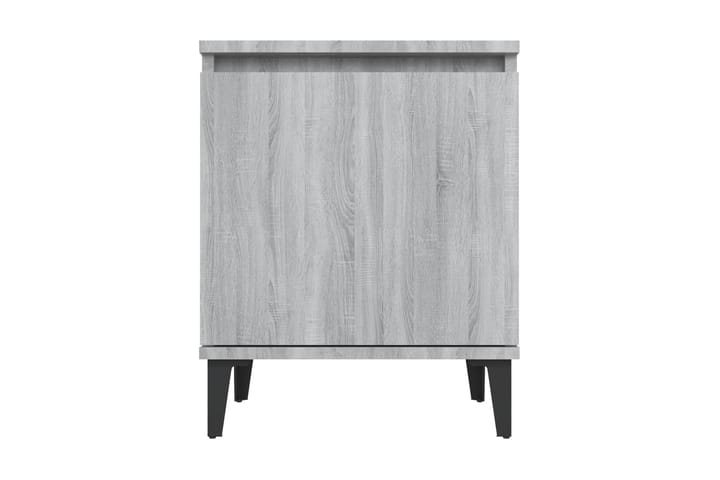 Sängbord med metallben grå sonoma 40x30x50 cm - Grå - Alla Möbler - Bord - Sängbord & nattduksbord