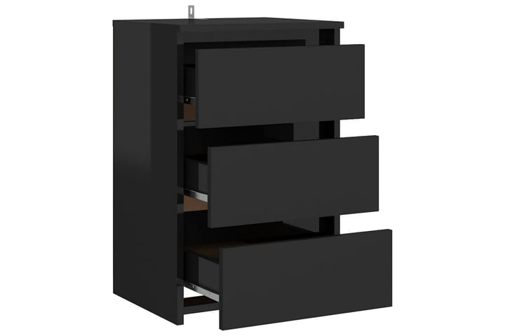 Sängbord svart högglans 40x35x62,5 cm spånskiva - Svart - Alla Möbler - Bord - Sängbord & nattduksbord