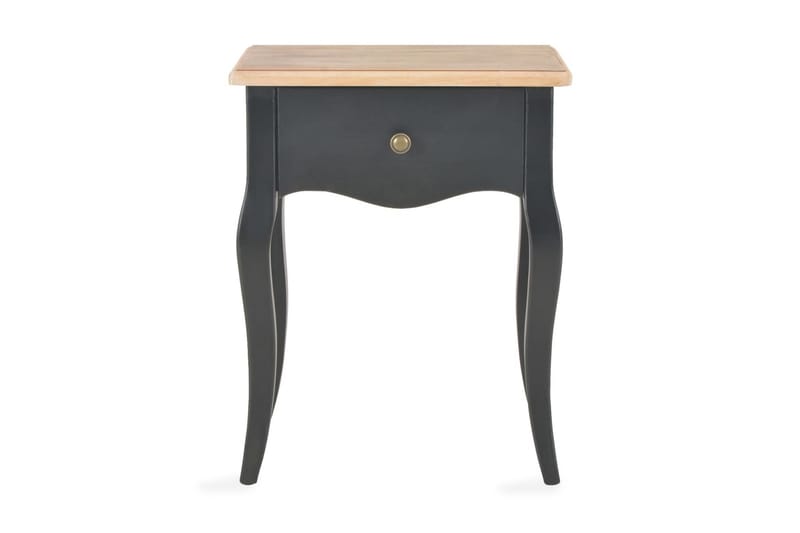 Sängbord svart och brun 40x30x50 cm massiv furu - Svart - Alla Möbler - Bord - Sängbord & nattduksbord