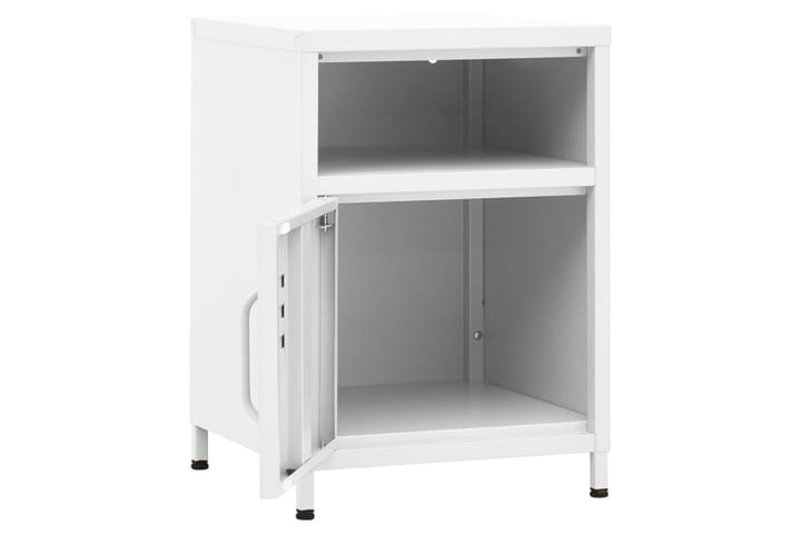 Sängbord vit 35x35x51 cm stål - Vit - Alla Möbler - Bord - Sängbord & nattduksbord